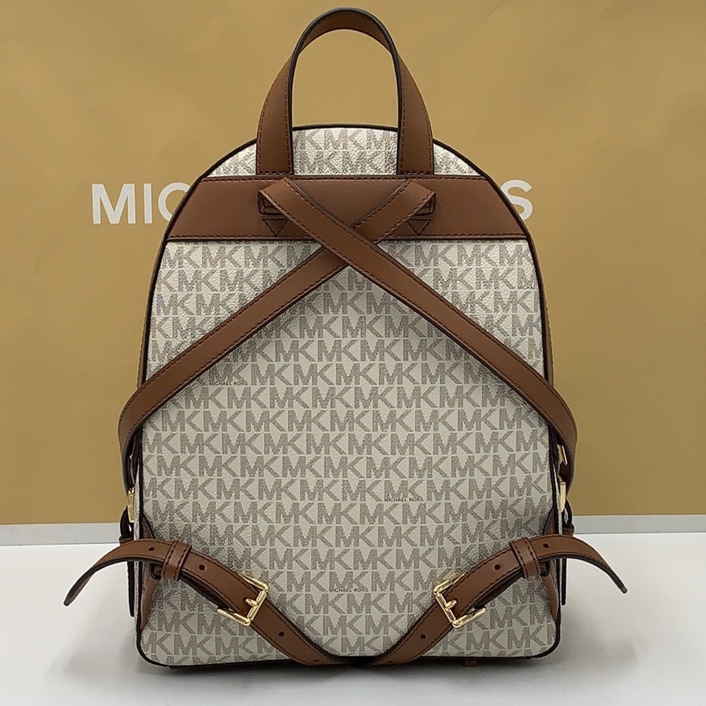 MICHAEL KORS JAYCEE MEDIUM BACKPACK VANILLA SIGNATURE COLOR NWT - Picture 15 of 16